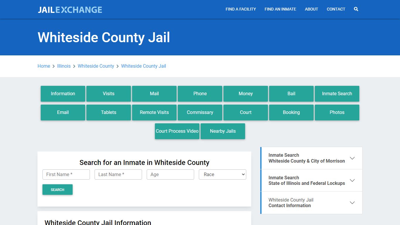 Whiteside County Jail Roster Lookup, IL, Inmate Search