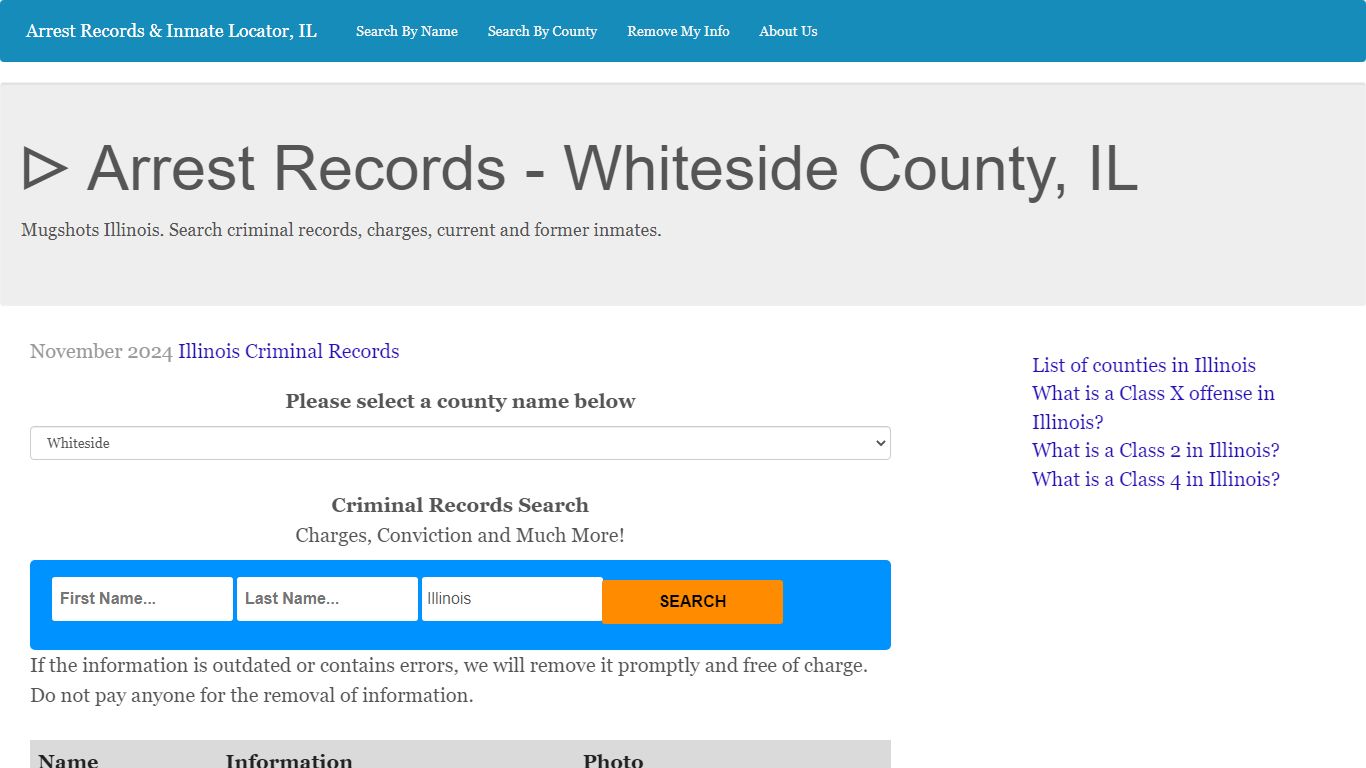 ᐅ Arrest Records - Whiteside County, IL - Illinois Prison Talk