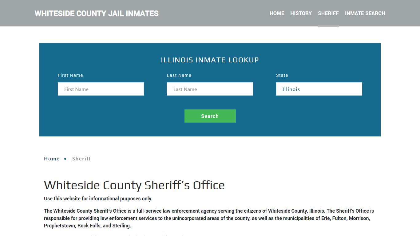 Whiteside County Sheriff, IL Arrest Warrant Lookup